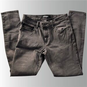 Express Faded CAMO Skinny Jeans in Charcoal Gray